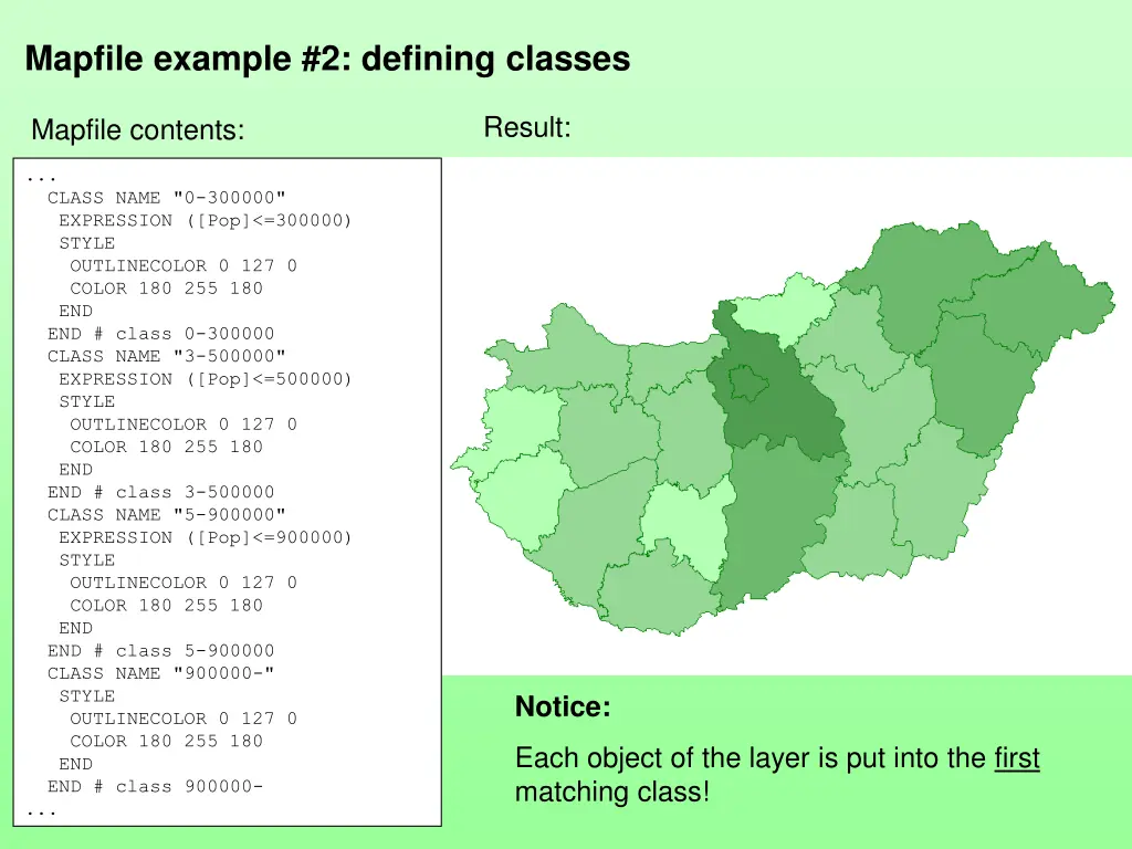 mapfile example 2 defining classes