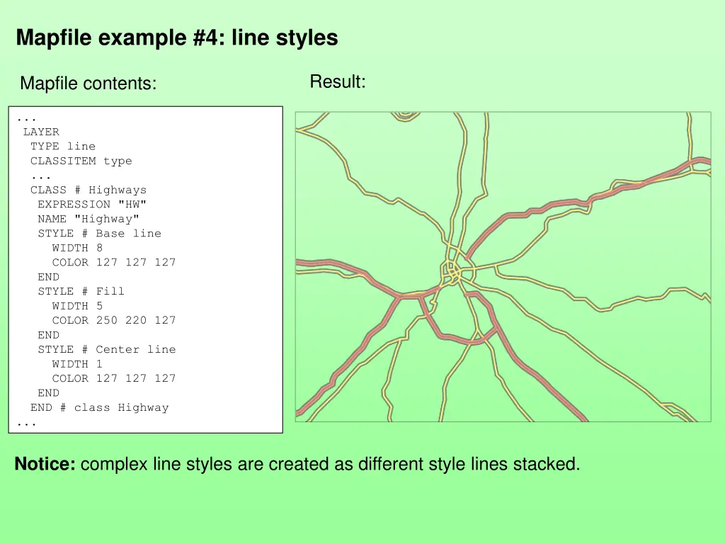 mapfile example 4 line styles