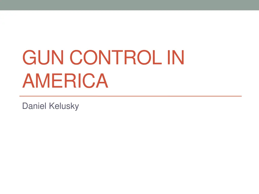 gun control in america
