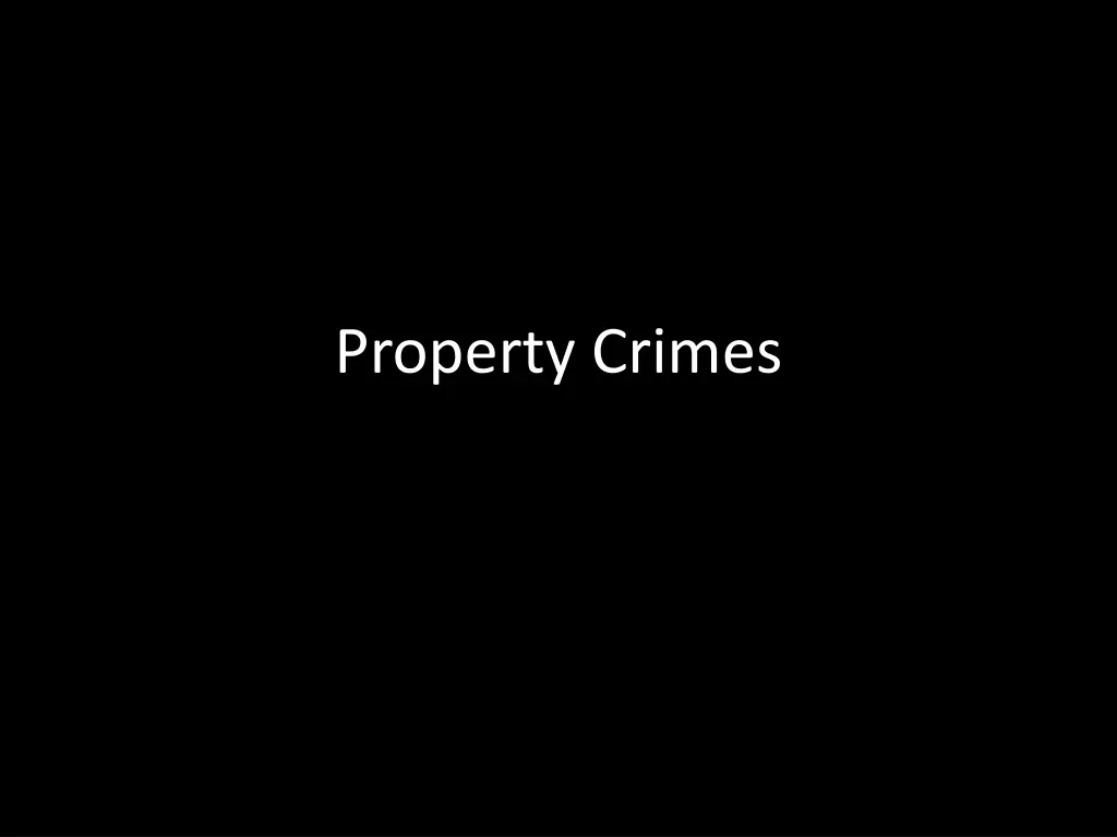 property crimes