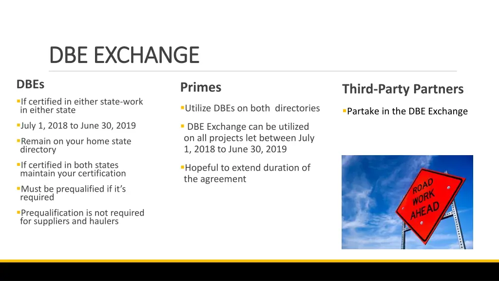 dbe exchange dbe exchange