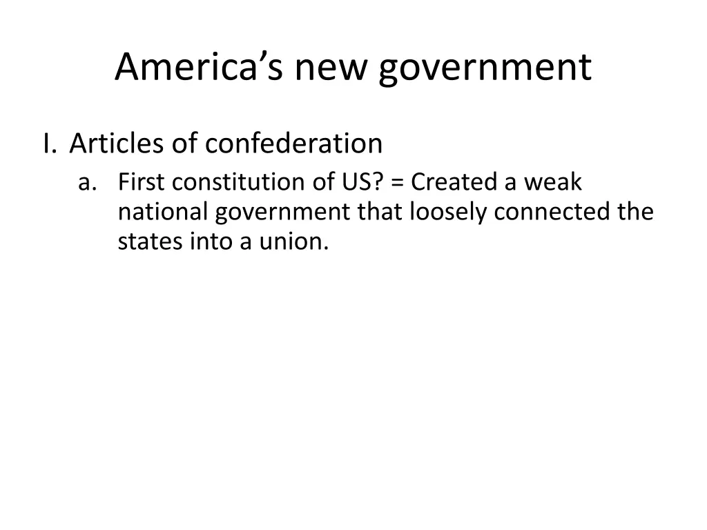 america s new government