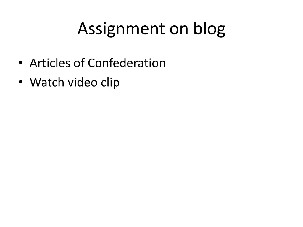 assignment on blog