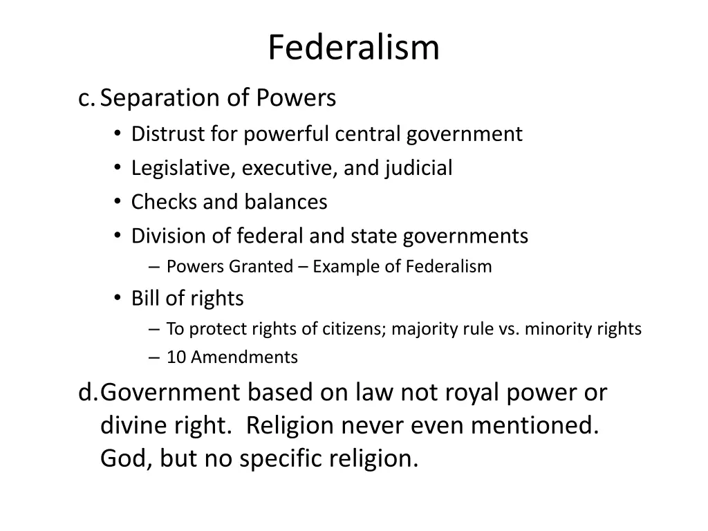 federalism