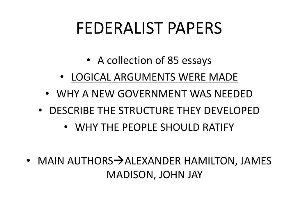 federalist papers