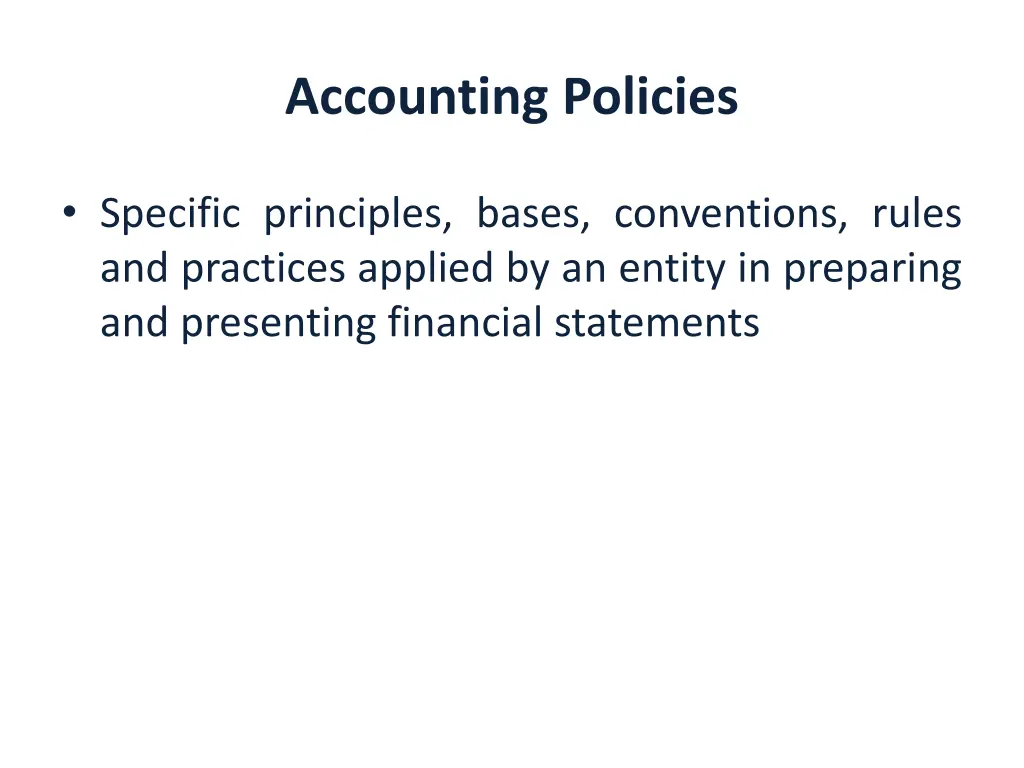 accounting policies