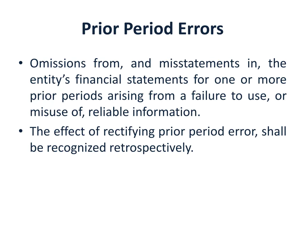 prior period errors