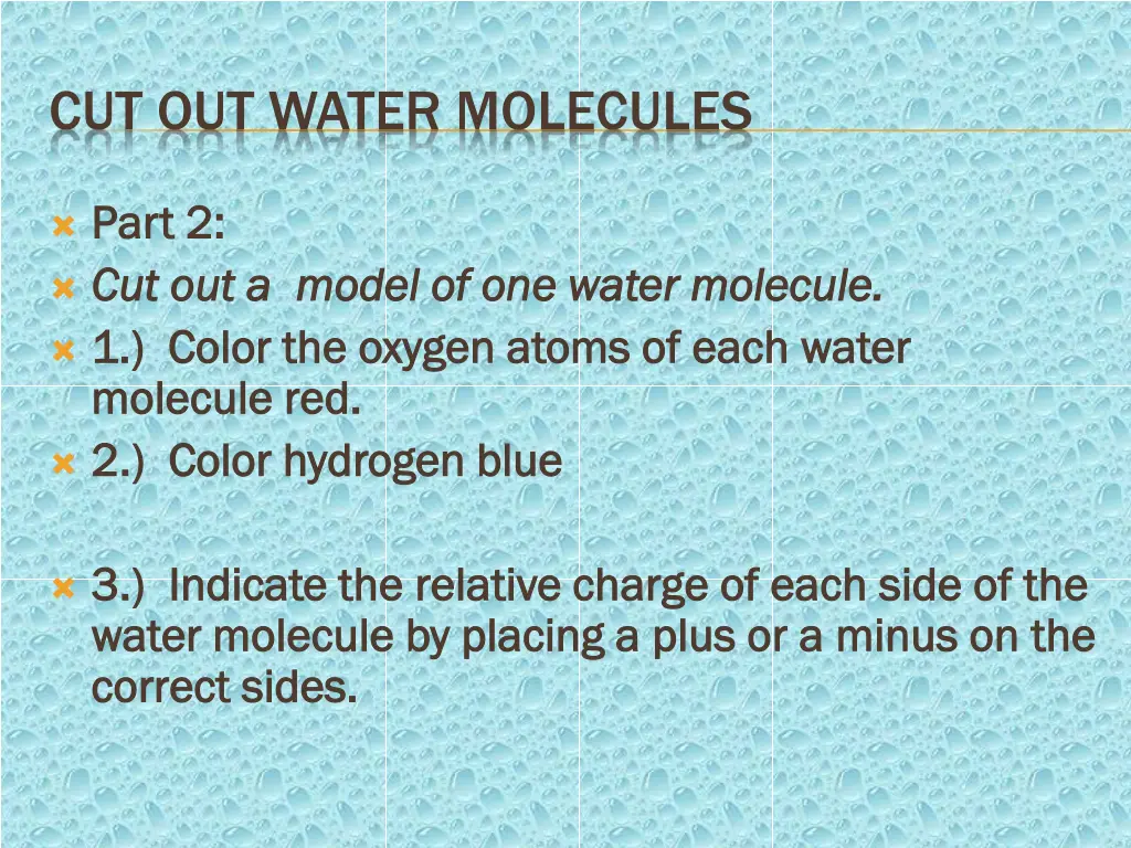cut out water molecules 1
