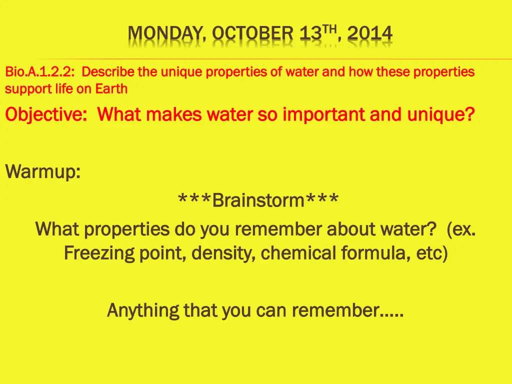 monday october 13 th 2014