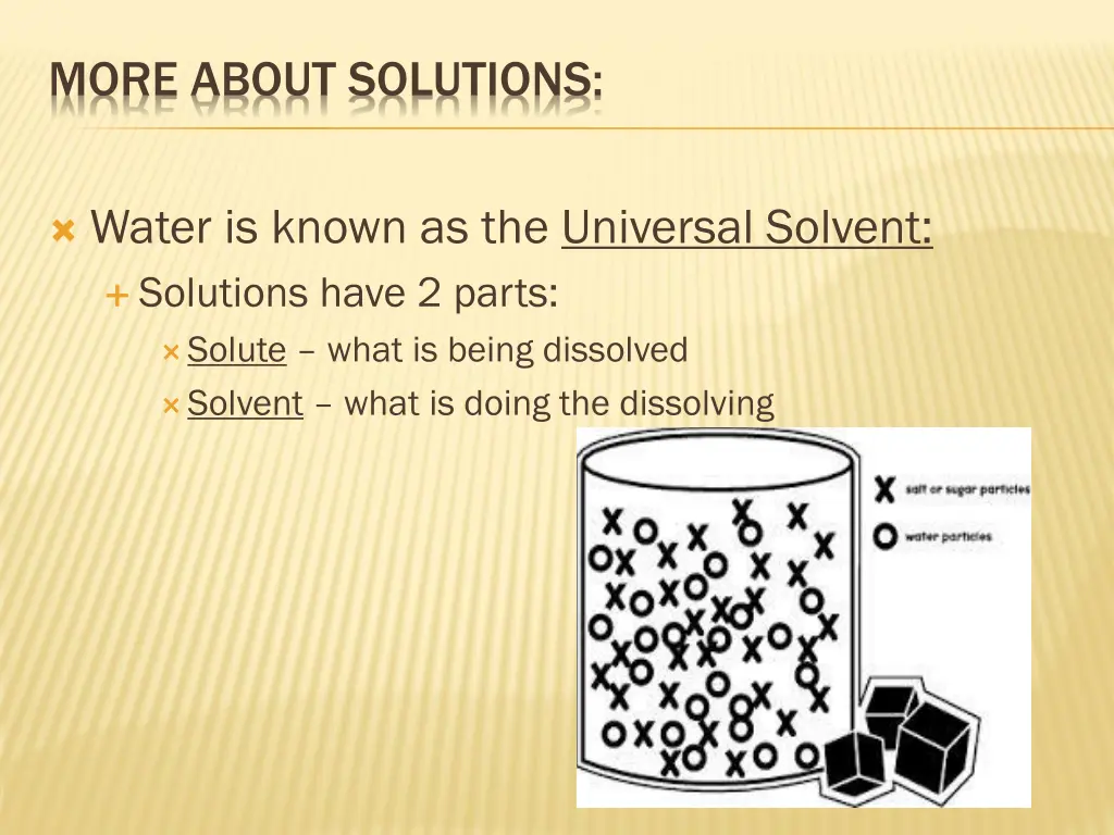 more about solutions