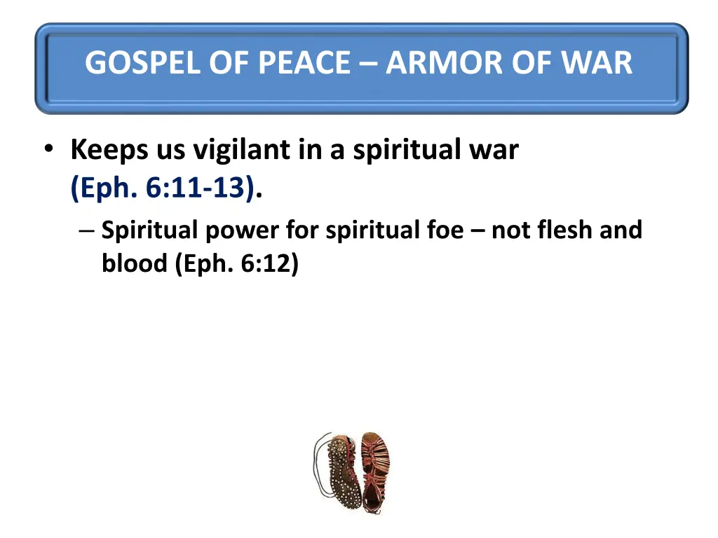 gospel of peace armor of war 1