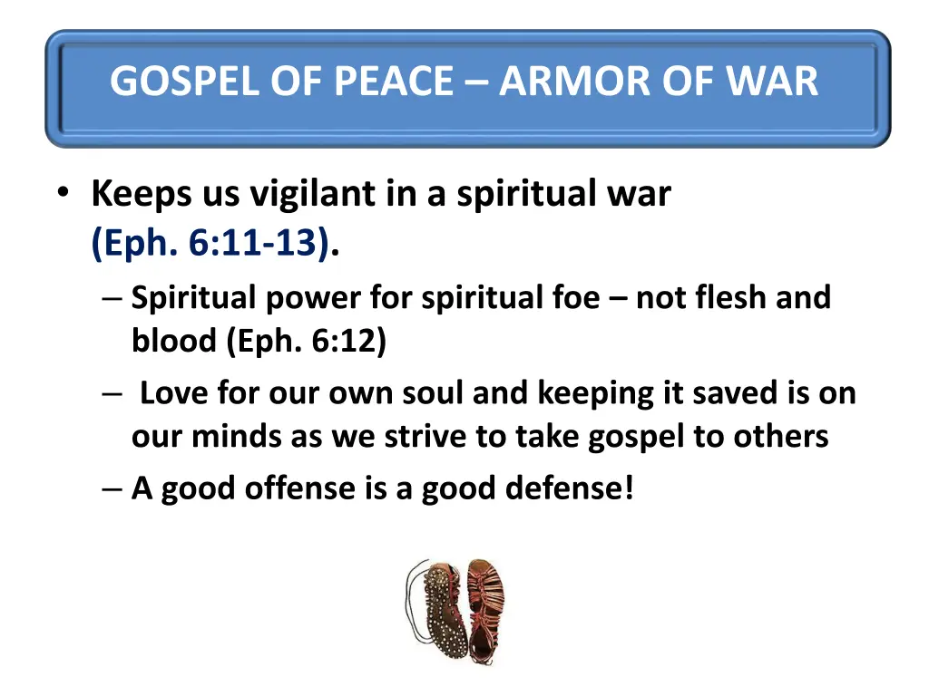 gospel of peace armor of war 3