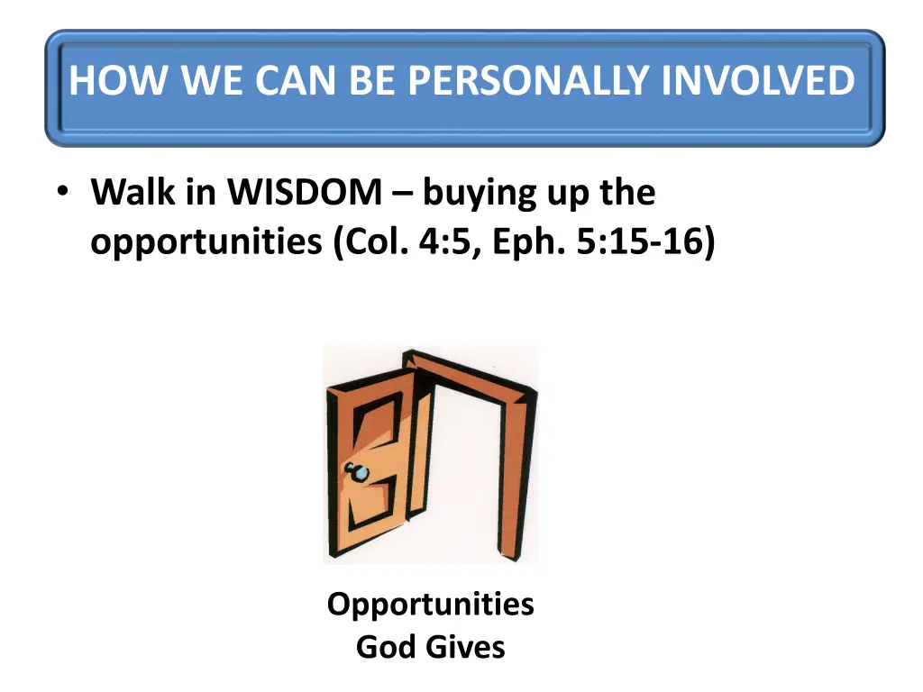 how we can be personally involved 2