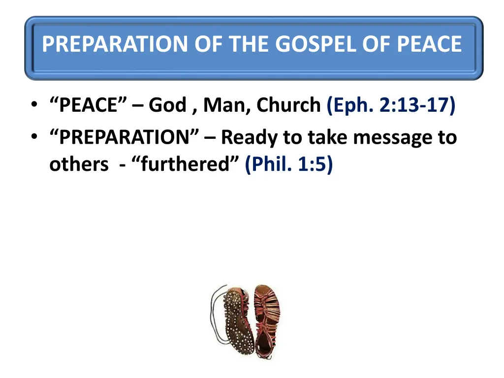 preparation of the gospel of peace 1