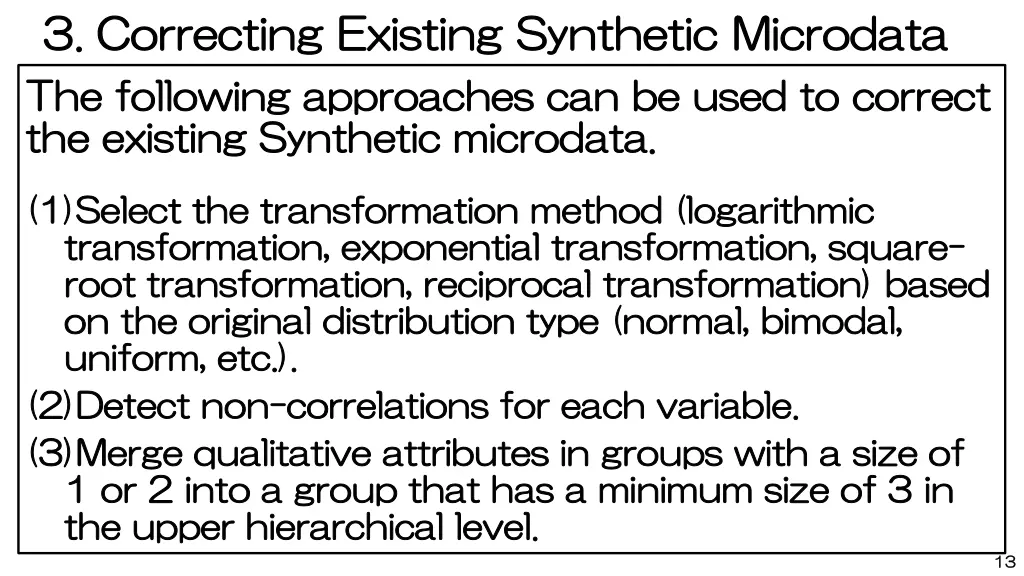 3 3 correcting existing synthetic correcting