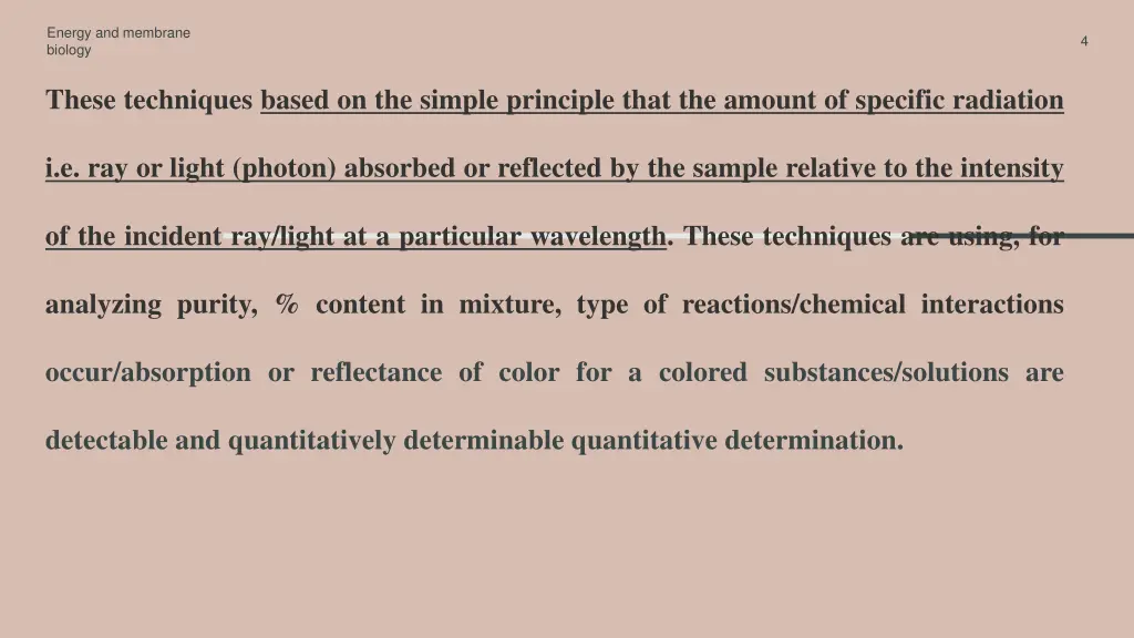 energy and membrane biology 2