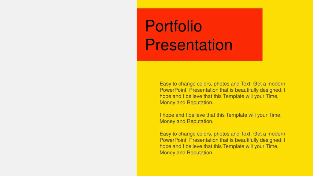 portfolio presentation