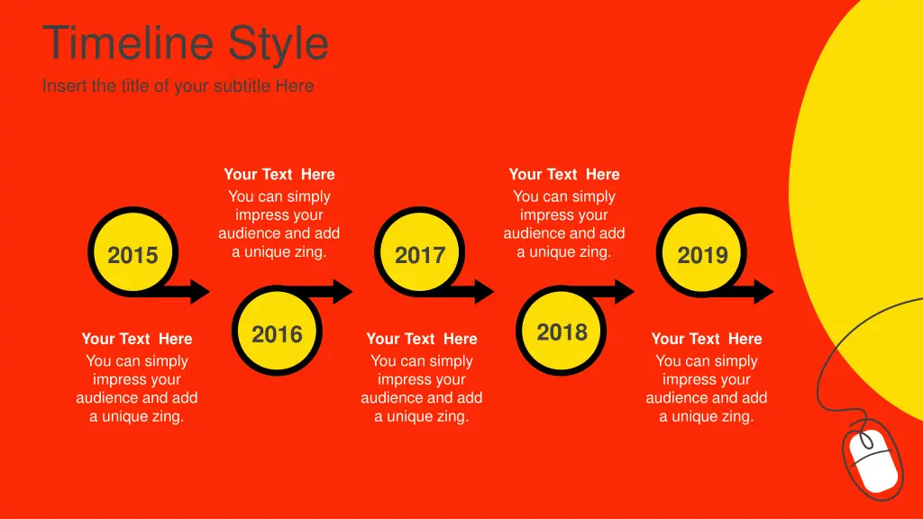 timeline style insert the title of your subtitle