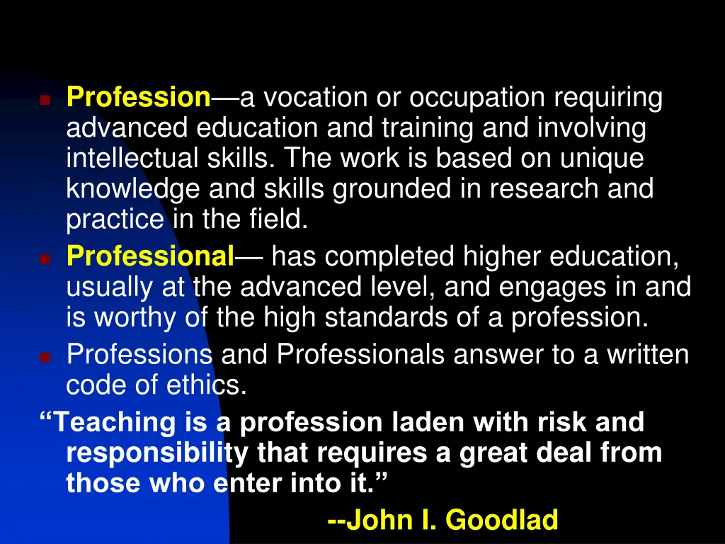 profession a vocation or occupation requiring