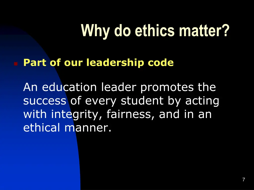 why do ethics matter 1