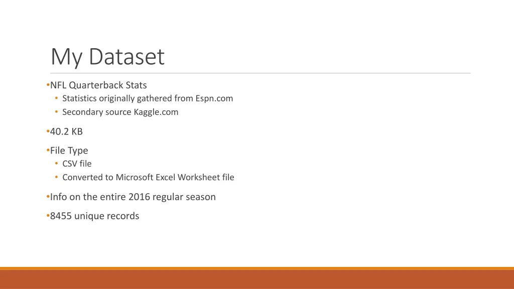 my dataset