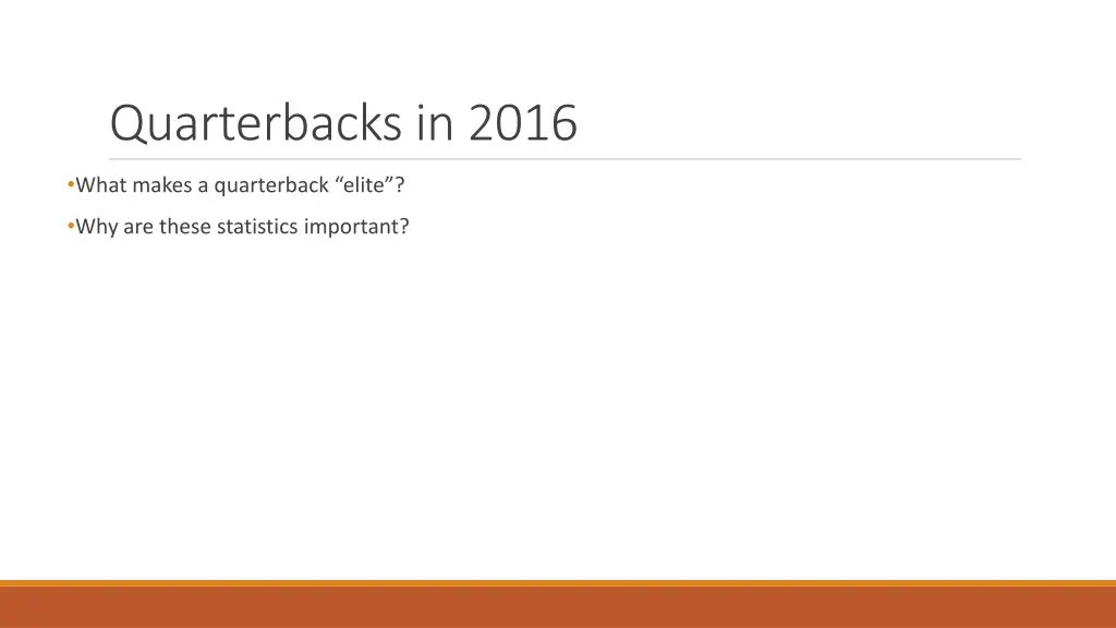 quarterbacks in 2016