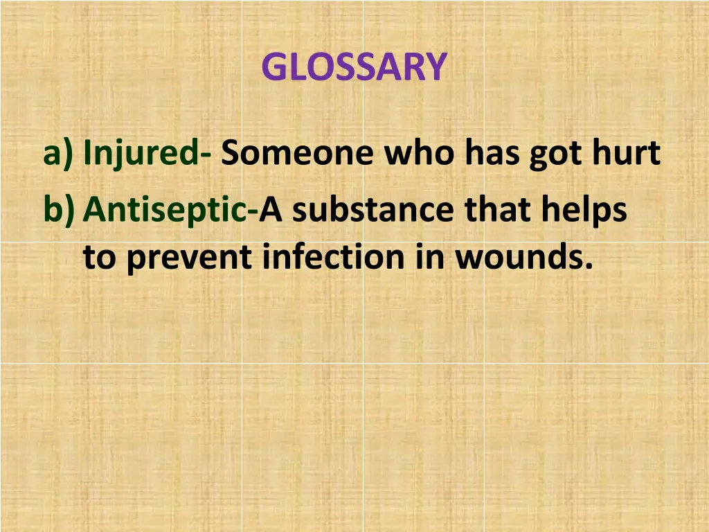 glossary