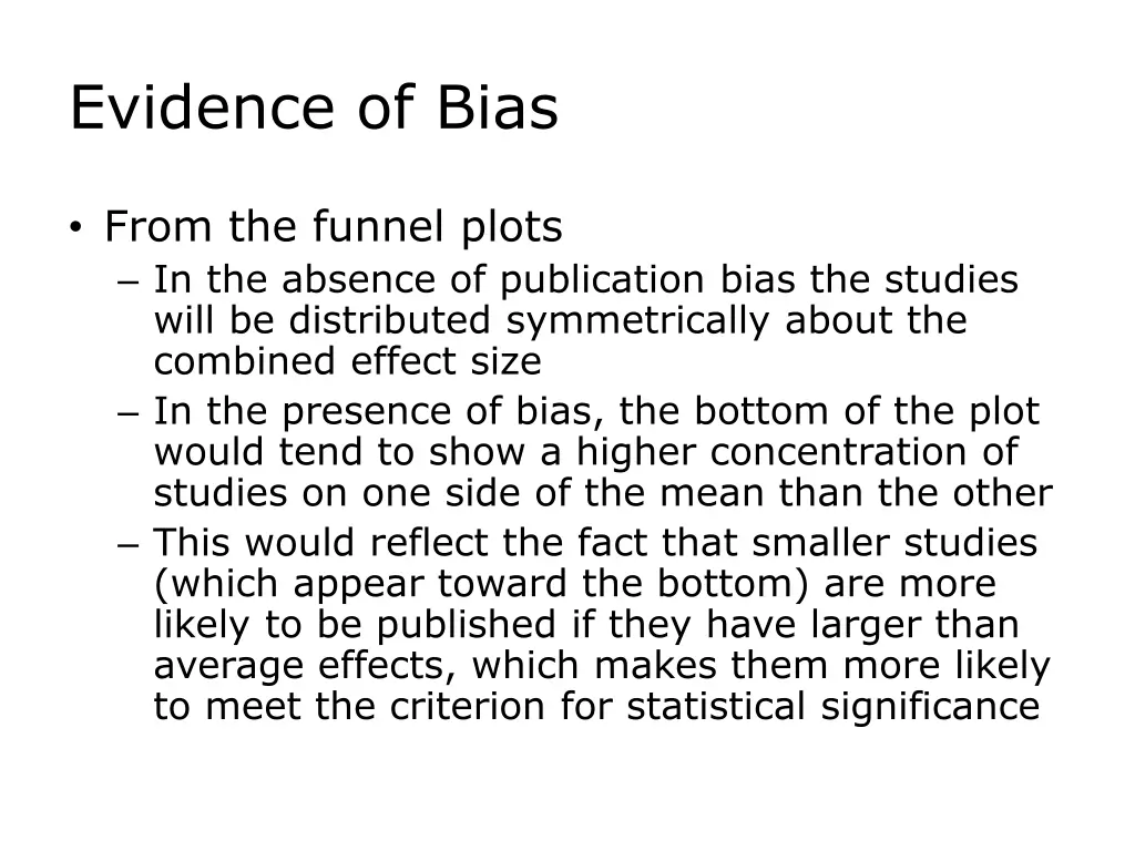 evidence of bias