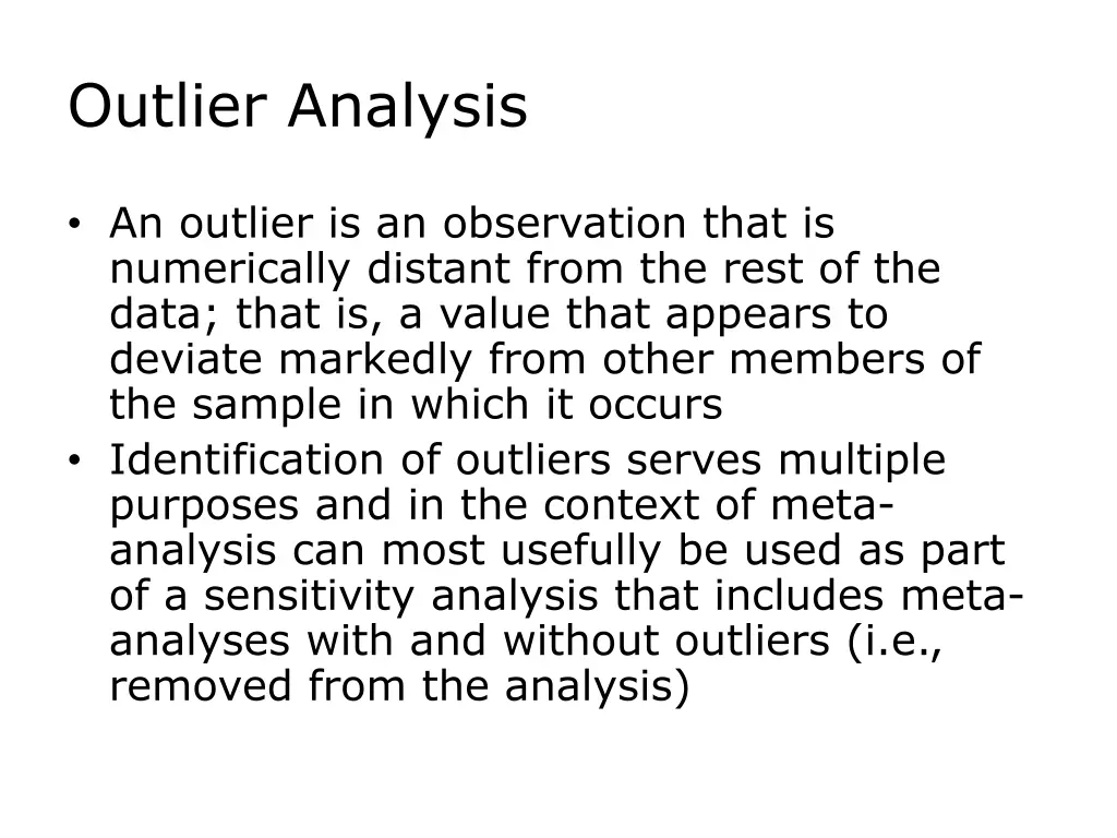 outlier analysis