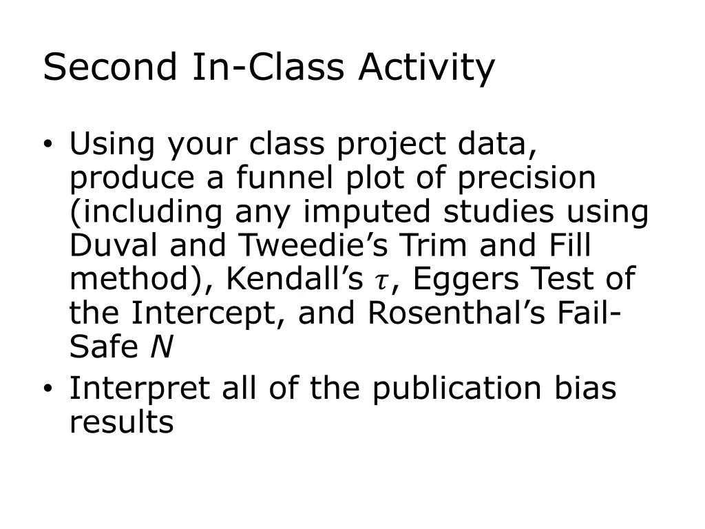 second in class activity