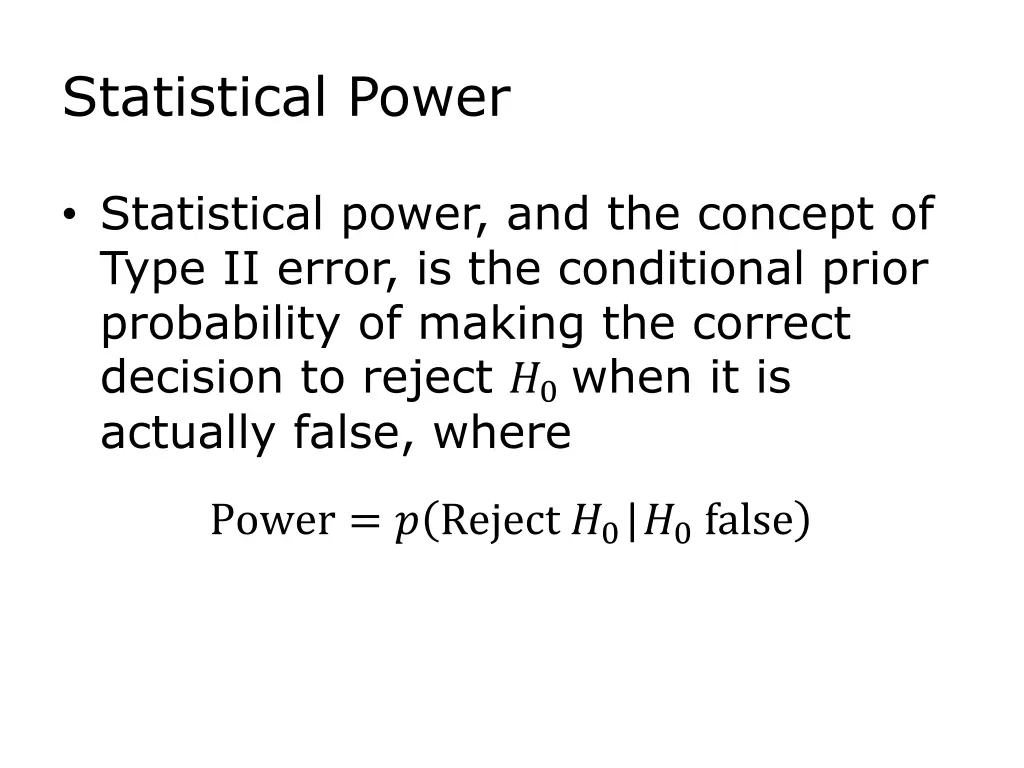 statistical power 2