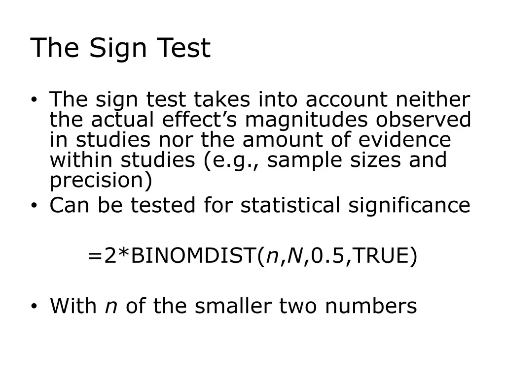the sign test 2