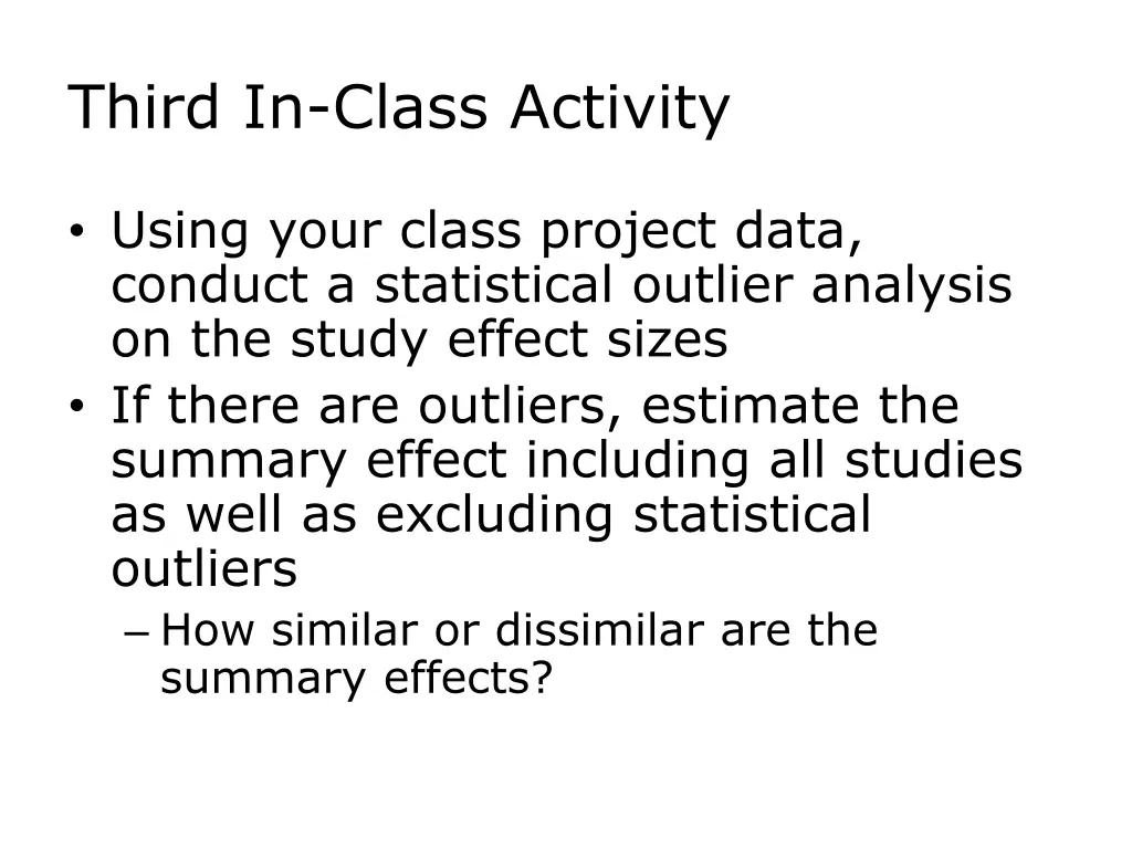third in class activity