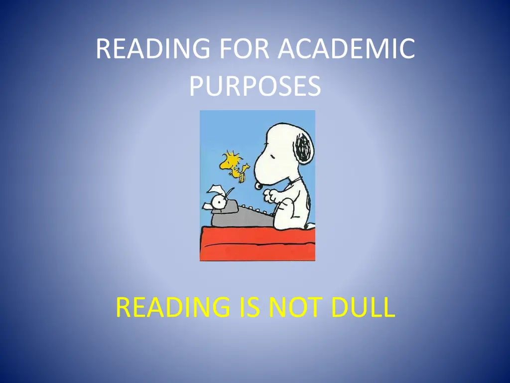 reading for academic purposes 1