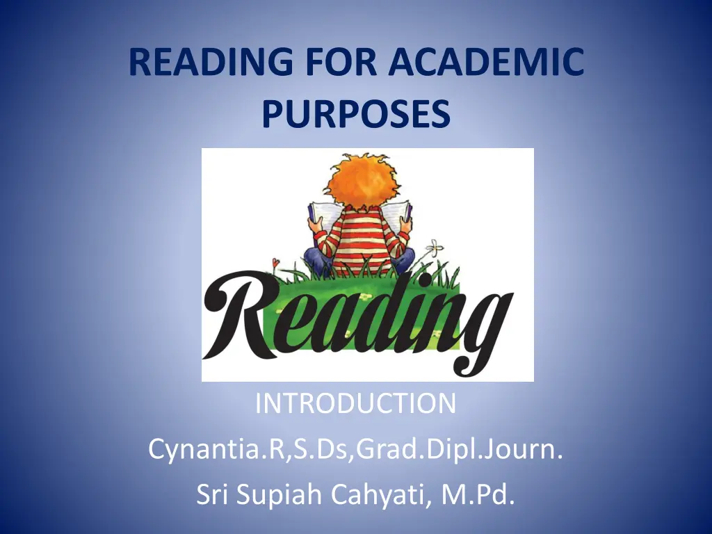 reading for academic purposes