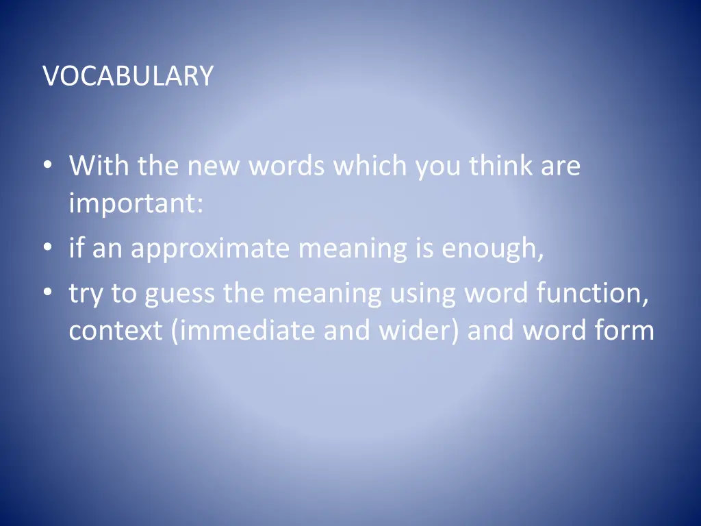 vocabulary