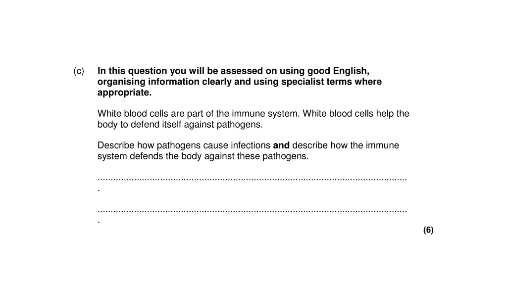 c in this question you will be assessed on using