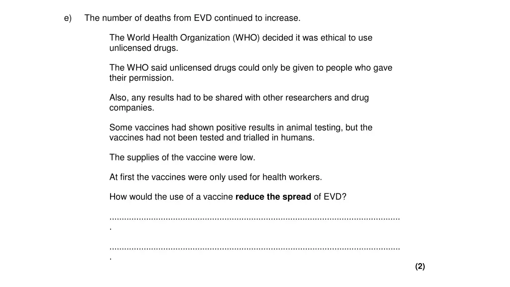 e the number of deaths from evd continued