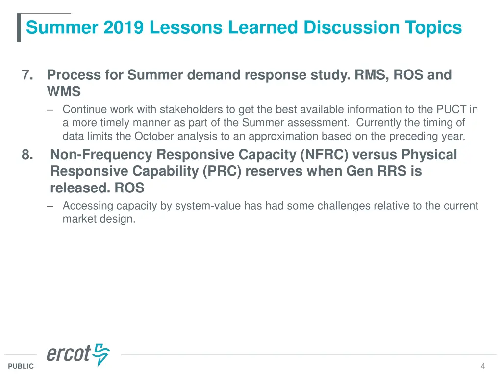 summer 2019 lessons learned discussion topics 3