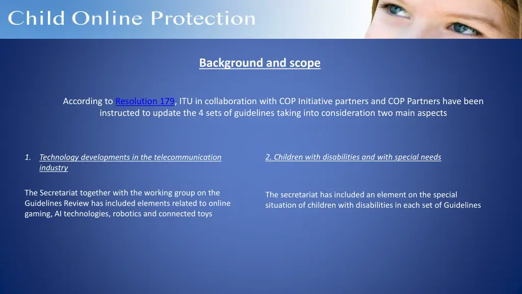 background and scope