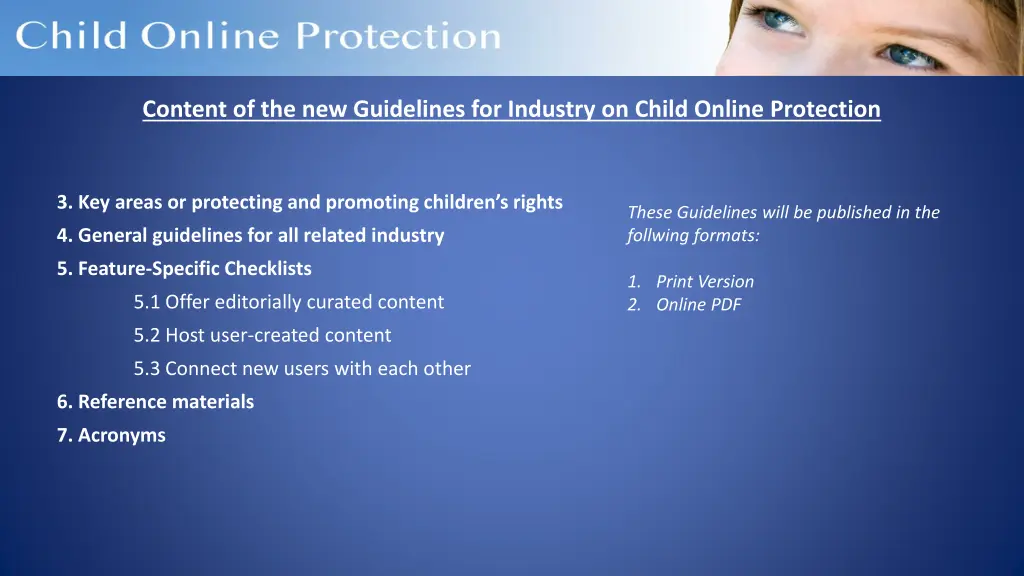 content of the new guidelines for industry 1