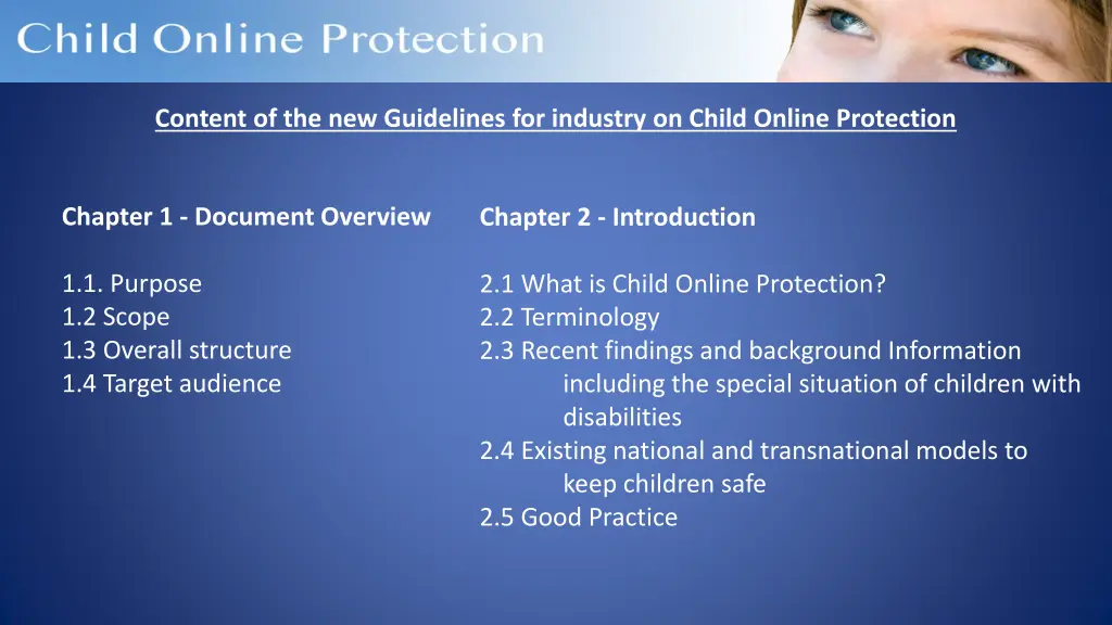 content of the new guidelines for industry