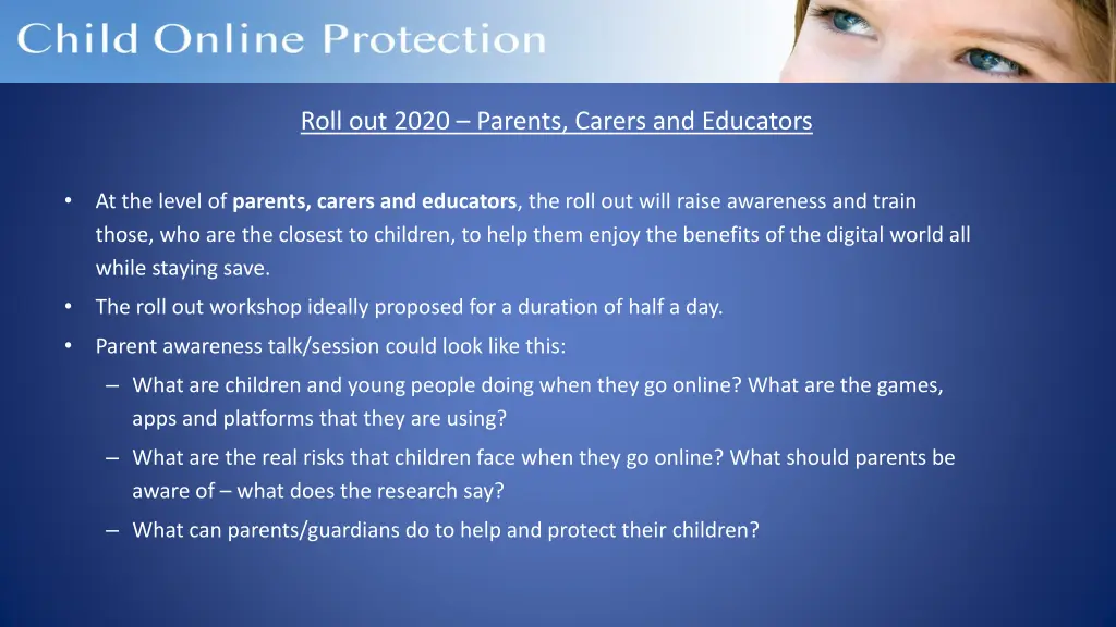 roll out 2020 parents carers and educators