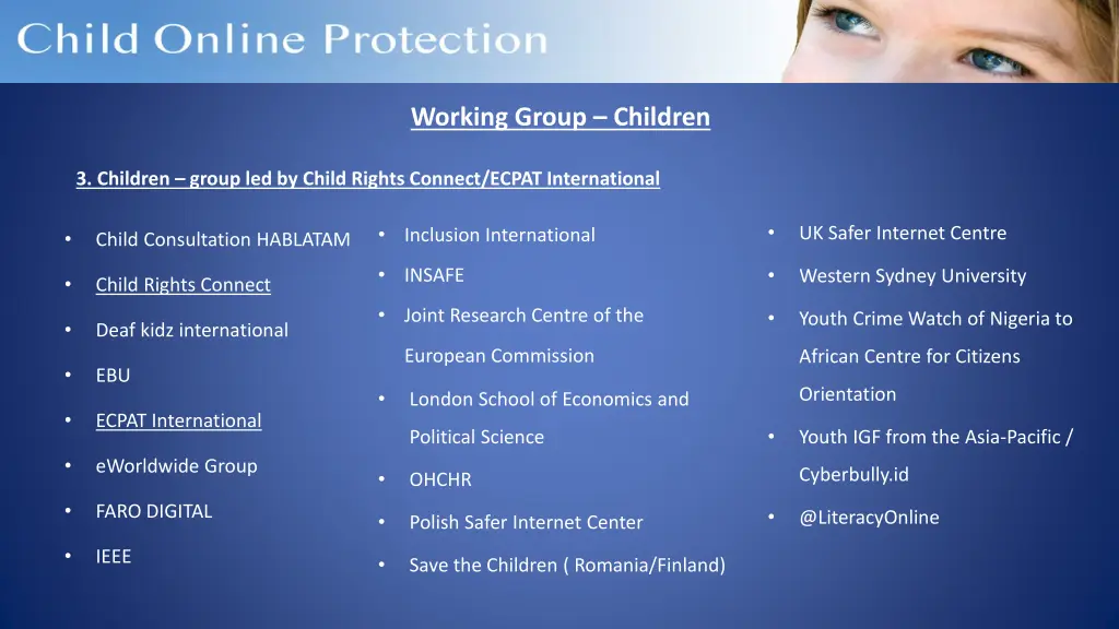 working group children