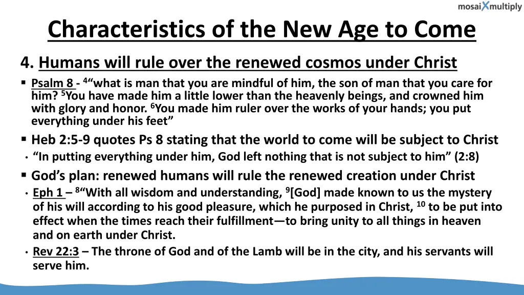 characteristics of the new age to come 2