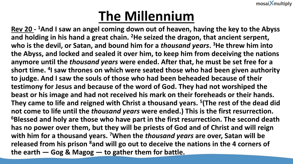 the millennium