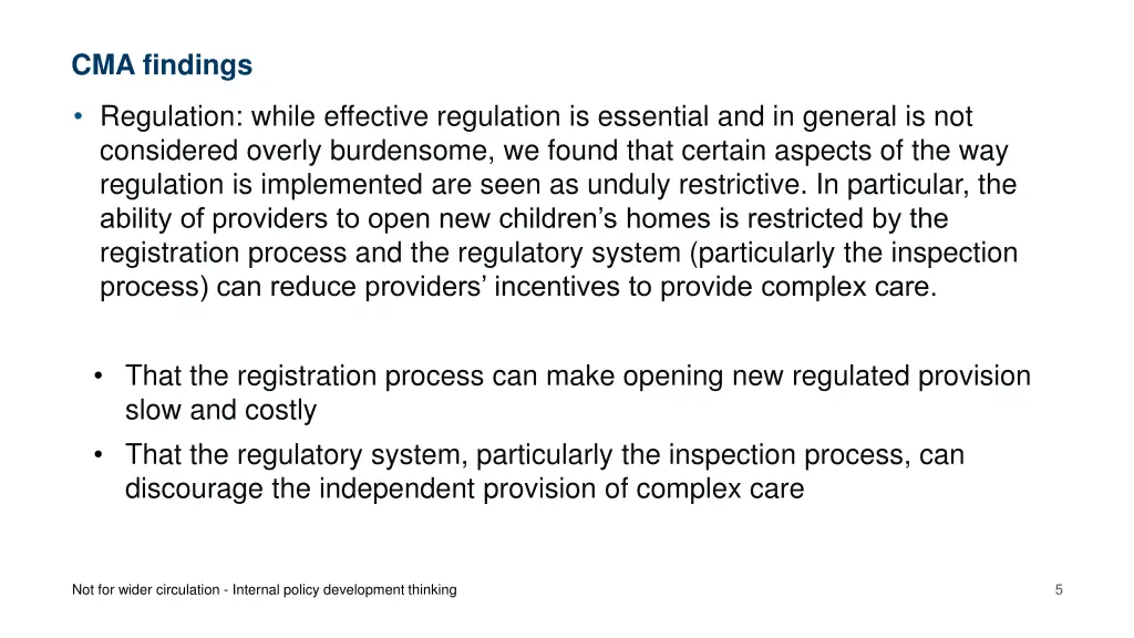 cma findings