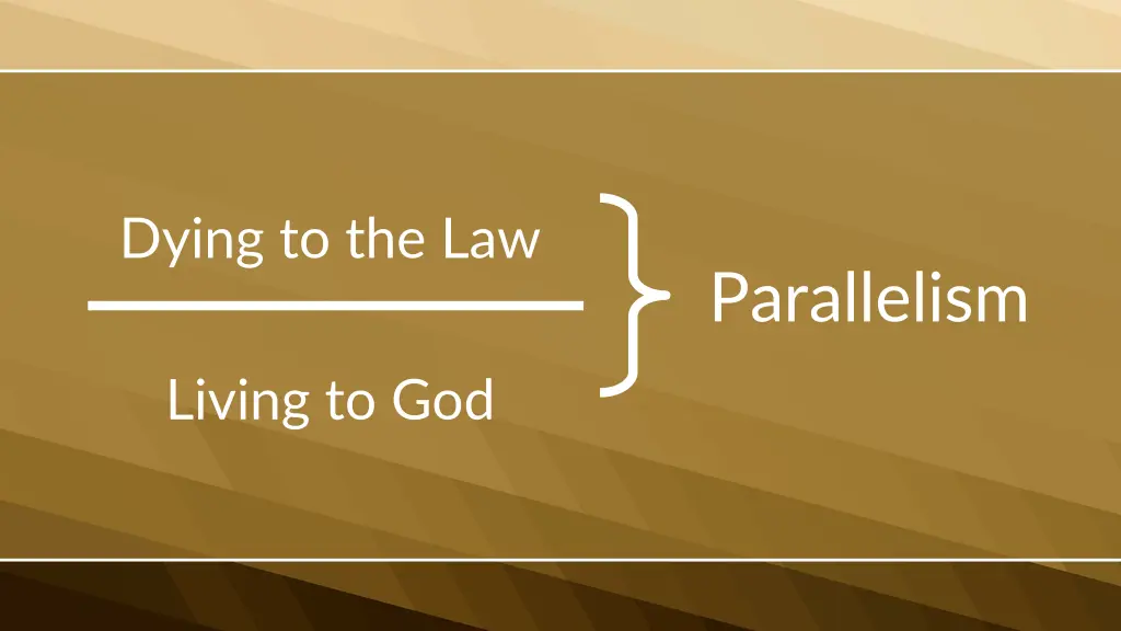 dying to the law