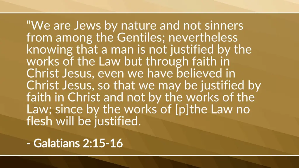we are jews by nature and not sinners from among