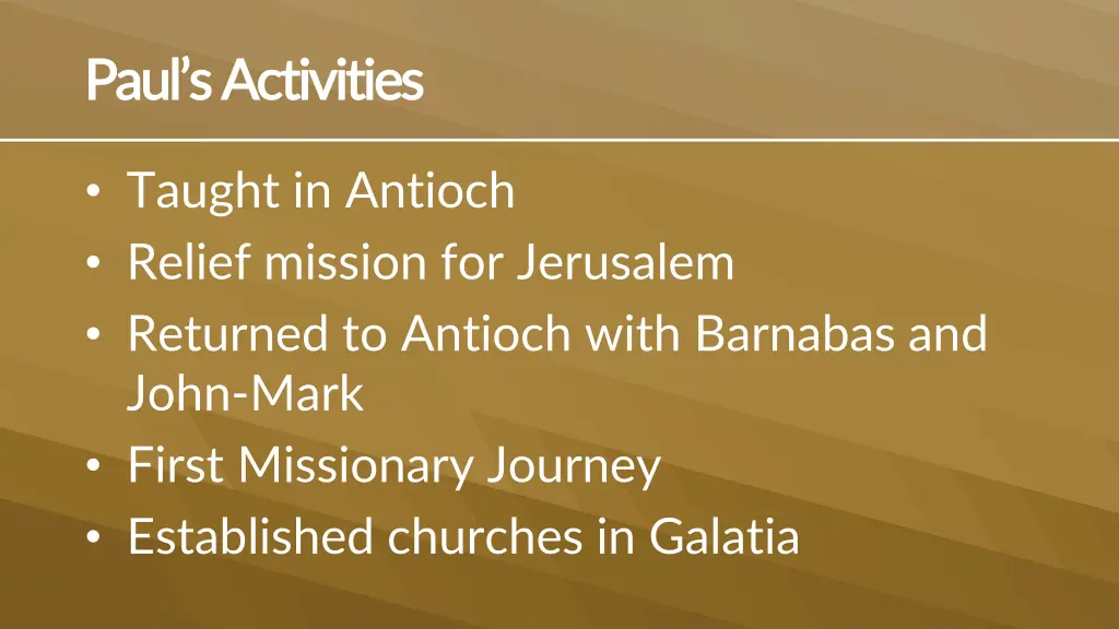paul s activities paul s activities